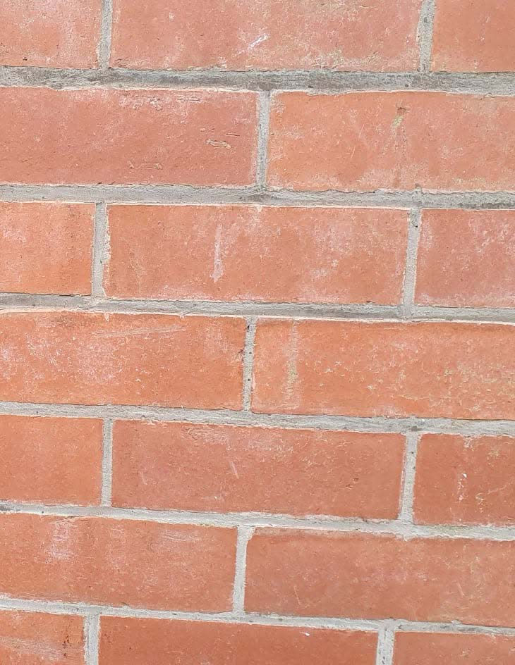Brick wall after Sandblasting