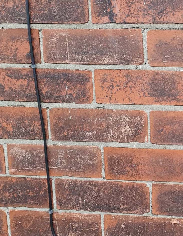 Brick wall before Sandblasting