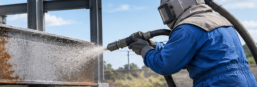 Professional sandblasting services for removing rust, paint, corrosion and surface coatings from metal and other surfaces. Quality blasting solutions.